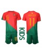 Otroški Nogometna dresi replika Portugalska Joao Felix #11 Domači SP 2022 Kratek rokav (+ hlače)